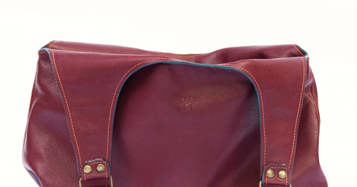 Sac femme en cuir bordeaux Sabine – Pipoune & Paillettes